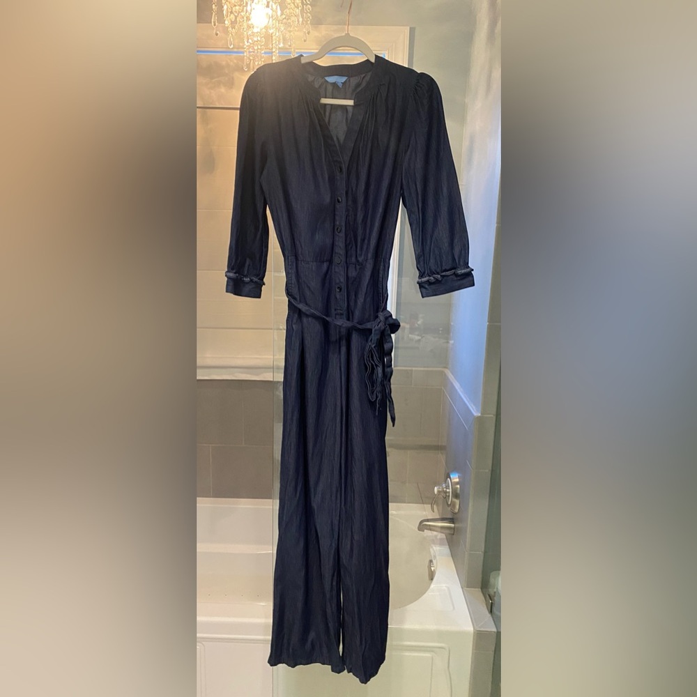 Draper James Chambray Tie-Waist Jumpsuit - image 7